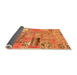 Sideview of Patchwork Orange Transitional Rug, abs1964org