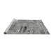 Sideview of Machine Washable Patchwork Gray Transitional Rug, wshabs1964gry