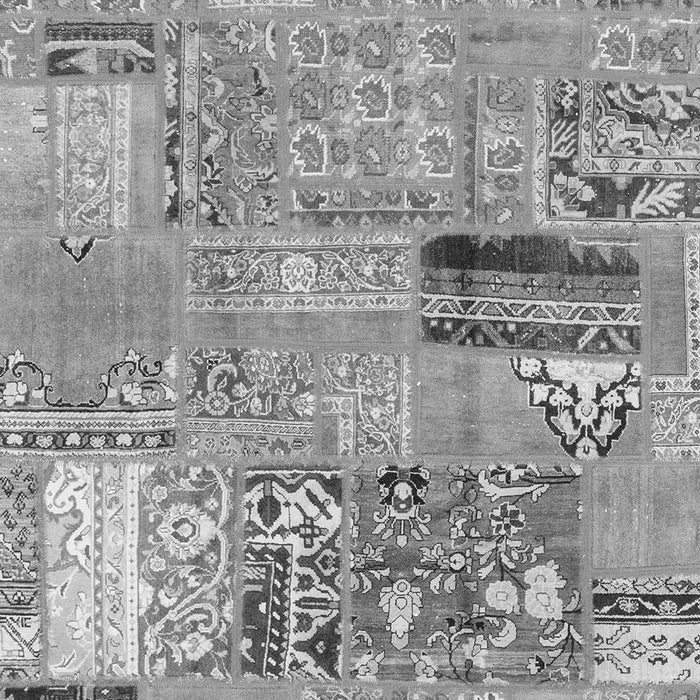 Machine Washable Patchwork Gray Transitional Rug, wshabs1964gry