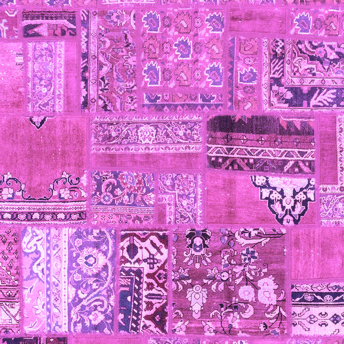 Machine Washable Patchwork Purple Transitional Area Rugs, wshabs1964pur