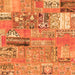 Square Patchwork Orange Transitional Rug, abs1964org