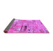 Sideview of Patchwork Purple Transitional Rug, abs1964pur