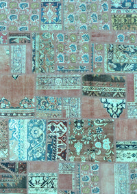 Patchwork Light Blue Transitional Rug, abs1964lblu