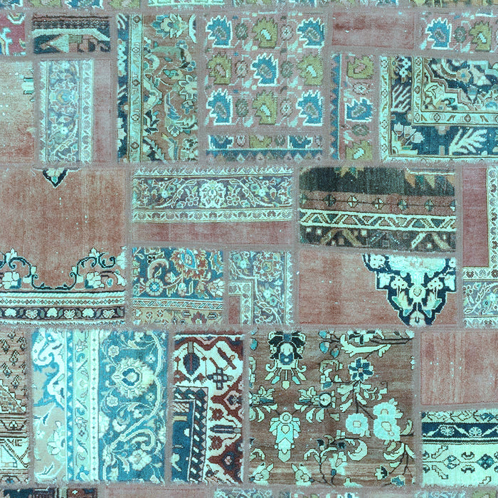 Patchwork Light Blue Transitional Rug, abs1964lblu