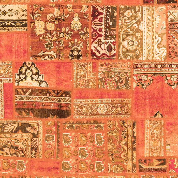 Patchwork Orange Transitional Rug, abs1964org