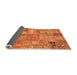 Sideview of Patchwork Orange Transitional Rug, abs1965org