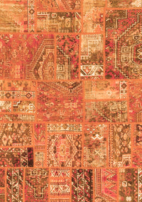 Patchwork Orange Transitional Rug, abs1965org