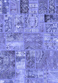 Patchwork Blue Transitional Rug, abs1965blu