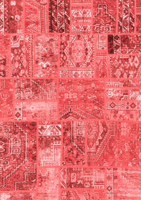 Patchwork Red Transitional Rug, abs1965red