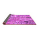 Sideview of Patchwork Purple Transitional Rug, abs1965pur