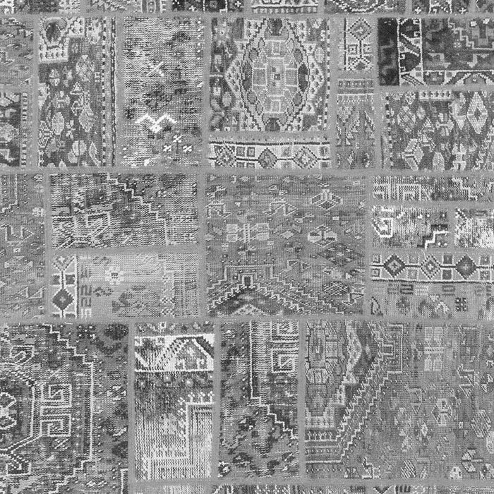 Patchwork Gray Transitional Rug, abs1965gry