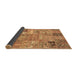 Sideview of Patchwork Brown Transitional Rug, abs1965brn