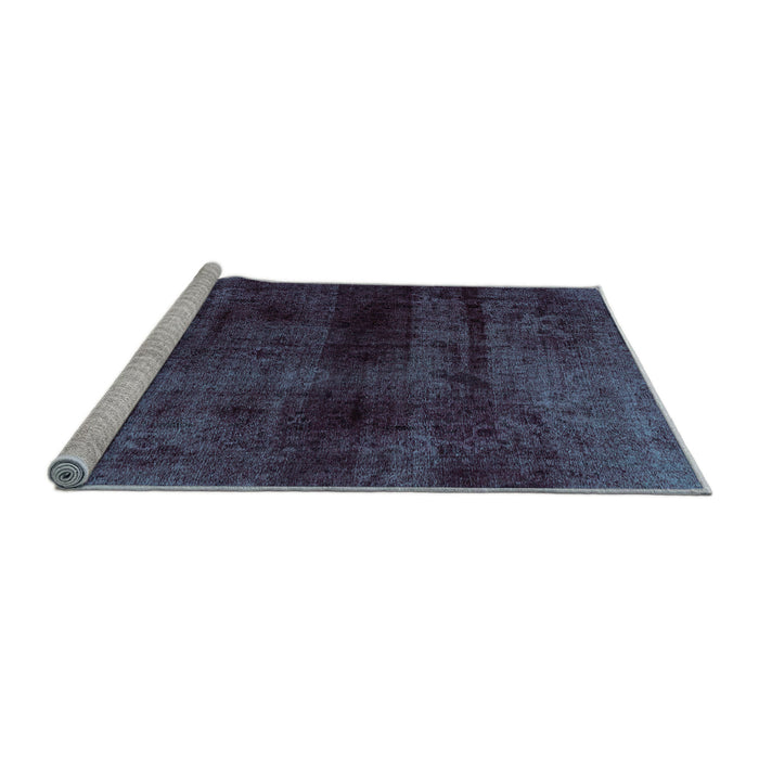 Sideview of Machine Washable Abstract Light Blue Modern Rug, wshabs1966lblu