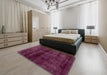 Machine Washable Abstract Pink Rug in a Bedroom, wshabs1966