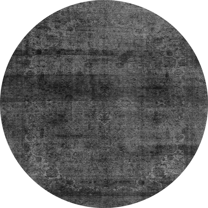 Round Abstract Gray Modern Rug, abs1966gry