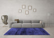 Machine Washable Abstract Blue Modern Rug in a Living Room, wshabs1966blu