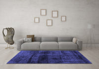 Machine Washable Abstract Blue Modern Rug, wshabs1966blu