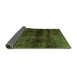 Sideview of Abstract Green Modern Rug, abs1966grn