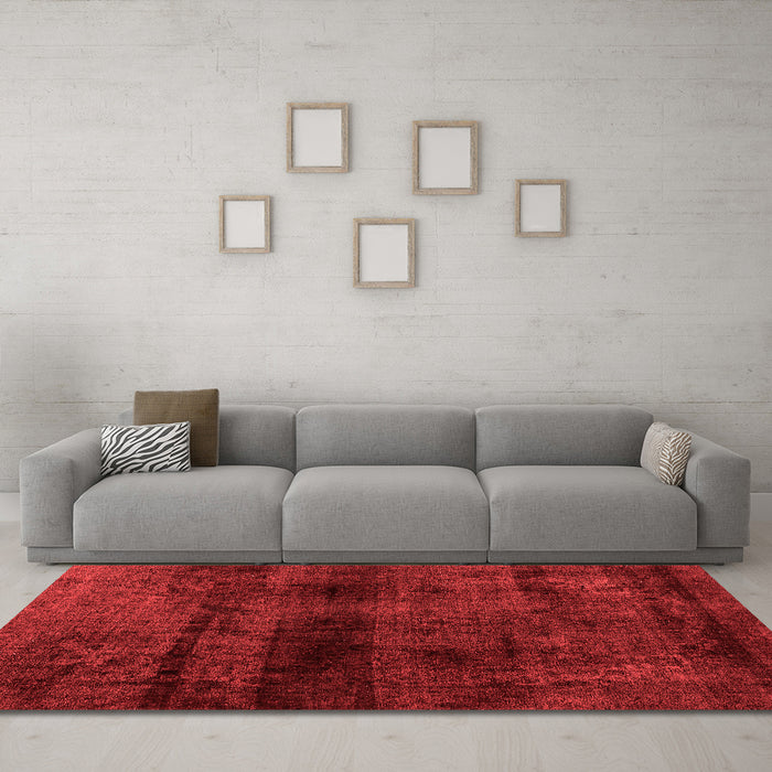 Modern Red Washable Rugs