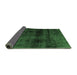 Sideview of Abstract Emerald Green Modern Rug, abs1966emgrn