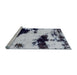 Sideview of Machine Washable Abstract Blue Rug, wshabs1967