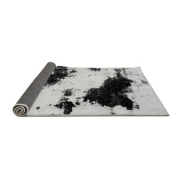 Sideview of Abstract Gray Modern Rug, abs1967gry