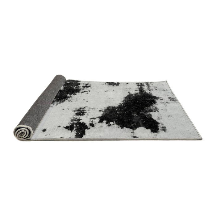 Sideview of Abstract Gray Modern Rug, abs1967gry