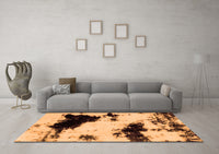 Machine Washable Abstract Orange Modern Rug, wshabs1967org