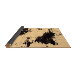 Sideview of Abstract Brown Modern Rug, abs1967brn