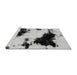 Sideview of Machine Washable Abstract Gray Modern Rug, wshabs1967gry