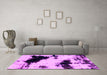 Machine Washable Abstract Pink Modern Rug in a Living Room, wshabs1967pnk