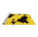 Sideview of Machine Washable Abstract Yellow Modern Rug, wshabs1967yw