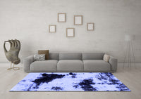 Machine Washable Abstract Blue Modern Rug, wshabs1967blu