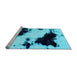 Sideview of Machine Washable Abstract Light Blue Modern Rug, wshabs1967lblu