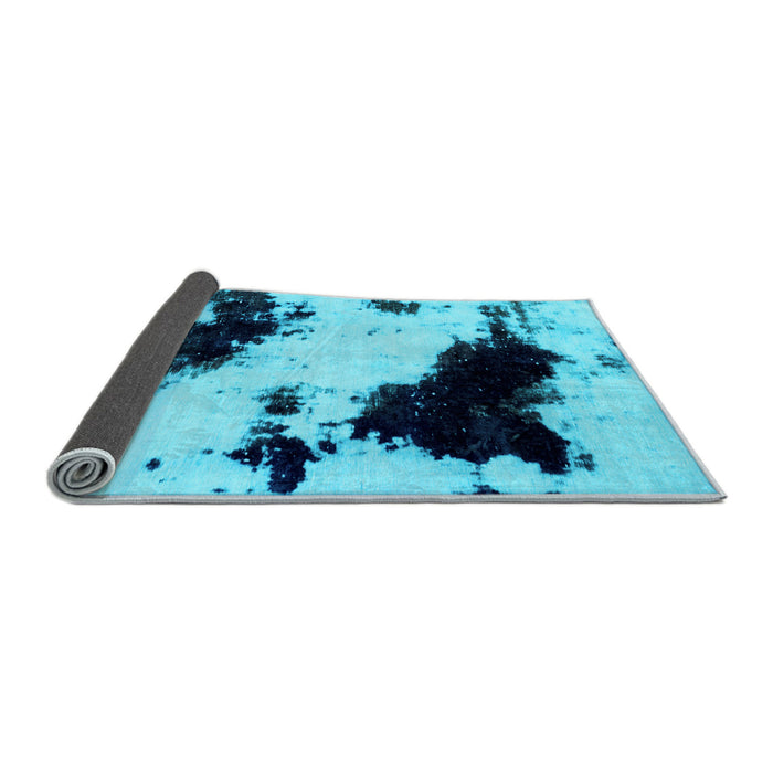 Sideview of Abstract Light Blue Modern Rug, abs1967lblu