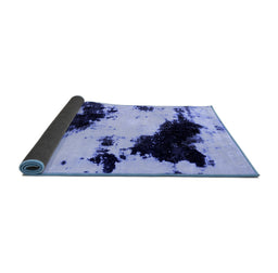 Sideview of Abstract Blue Modern Rug, abs1967blu