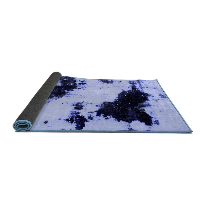 Sideview of Abstract Blue Modern Rug, abs1967blu