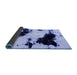 Sideview of Abstract Blue Modern Rug, abs1967blu