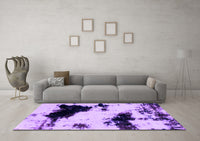 Machine Washable Abstract Purple Modern Rug, wshabs1967pur