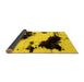 Sideview of Abstract Yellow Modern Rug, abs1967yw