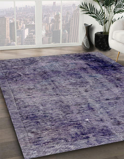 Abstract Purple Modern Rug in Family Room, abs1968