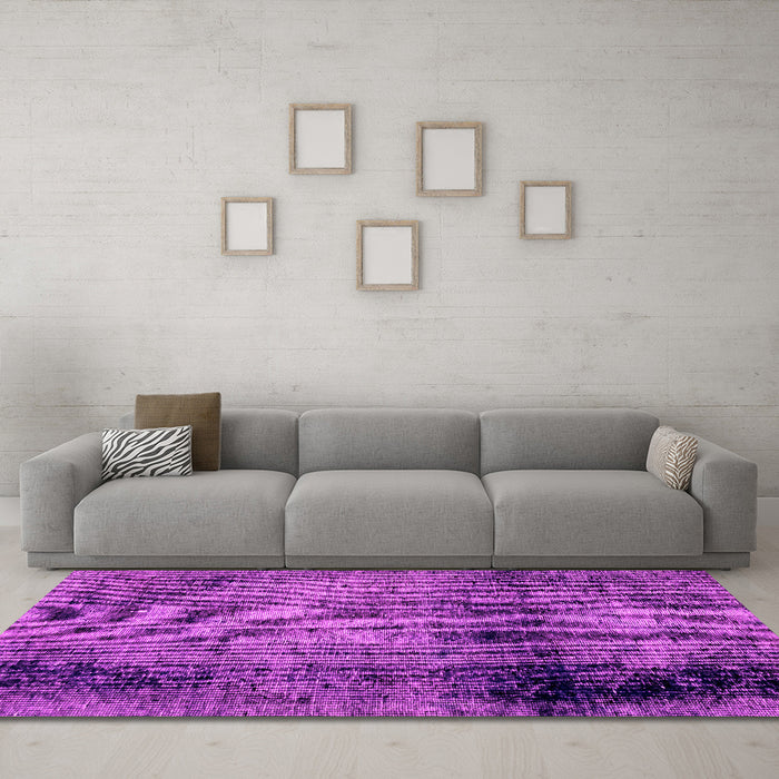 Machine Washable Abstract Pink Modern Rug in a Living Room, wshabs1968pnk