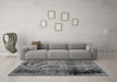 Machine Washable Abstract Gray Modern Rug in a Living Room,, wshabs1968gry