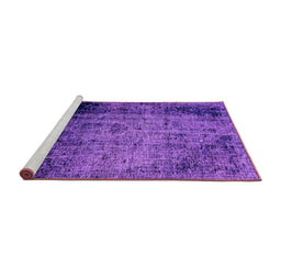 Sideview of Machine Washable Abstract Purple Modern Area Rugs, wshabs1968pur