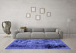 Machine Washable Abstract Blue Modern Rug in a Living Room, wshabs1968blu