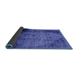 Sideview of Abstract Blue Modern Rug, abs1968blu