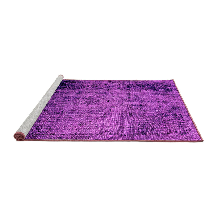 Sideview of Machine Washable Abstract Pink Modern Rug, wshabs1968pnk