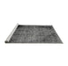 Sideview of Machine Washable Abstract Gray Modern Rug, wshabs1968gry