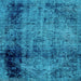 Square Abstract Light Blue Modern Rug, abs1968lblu