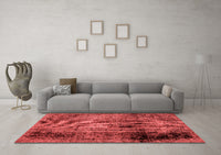 Machine Washable Abstract Red Modern Rug, wshabs1968red